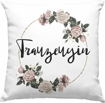 Produktbild von Trendation - Beste Trauzeugin Deko-Kissen mit Füllung 40x40 Geschenk Frau Danke Geschenke Trauzeugin Dankeschön (Grün)