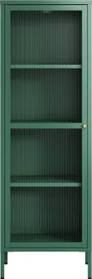 Produktbild von Vitrinenschrank ’Säkylä’ mit 1 Tür Stahl 150 x 50 x 35 cm Tannengrün