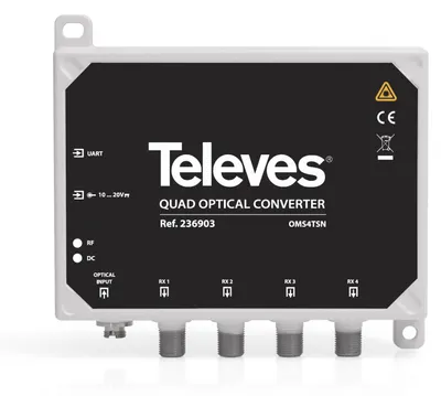 Obrázok produktu pre TELEVES Optický SAT-QUAD prevodník + terestriálny OMS4TSN