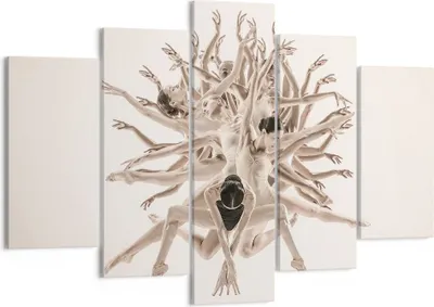 Produktbild von Bild auf Leinwand - Leinwandbild - 5 Teile - Modern Stück Ballett - 150x100cm - Wand Bild - Wanddeko - Wandbilder - Leinwanddruck - Bilder - Wanddekoration - Leinwand bilder - EA150x100-4636
