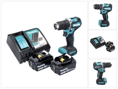Produktbild von Makita DDF 487 RF Akku Bohrschrauber 18 V 40 Nm Brushless + 2x Akku 3,0 Ah + Ladegerät