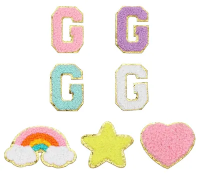 Produktbild von Selbstklebende Chenille Buchstaben - Zum Aufbügeln - 7 Stück - Buchstabe G