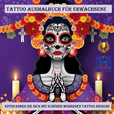 Produktbild von Tattoo Ausmalbuch für Erwachsene