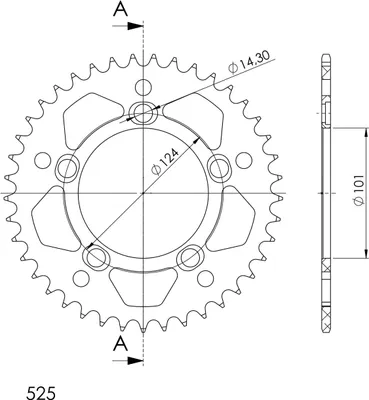Produktbild von Kettenrad SUPERSPROX RAL-991:39-ORG
