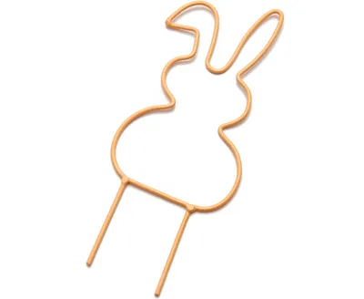 Produktbild von Metall Stecker Osterhase, ca.10 cm, in 5 Farben wählbar | Blumenstecker Hase aus Metall , Farbe:Orange