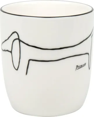 Produktbild von KÖNITZ 1172682770 Becher PICASSO - Le Chien (Der Hund) - 200 ml aus New Bone China Porzellan