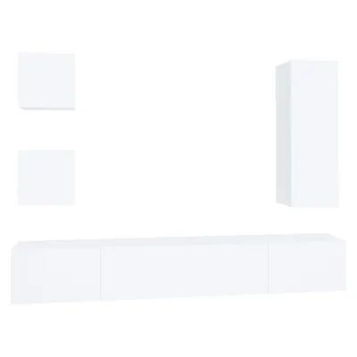 Immagine prodotto di vidaXL Set di mobili TV da 5 pezzi in legno bianco