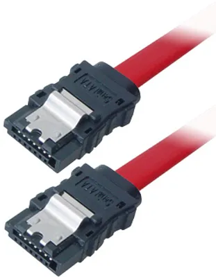 Produktbild von Transmedia SATA-Kabel; SATA 150 Kupplung auf SATA 150 Kupplung, mit Metallverriegelung, C 178 W