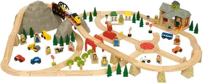Produktbild von Bigjigs Rail Holzeisenbahn Schiene Bergstraße 112 Teile