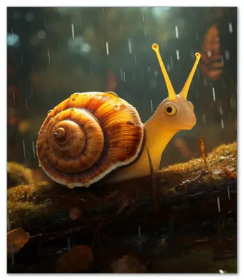 Produktbild von Wallario Herdabdeckplatte aus Glas, Größe 52 x 60 cm 1-teilig, Motiv Snail on Tree