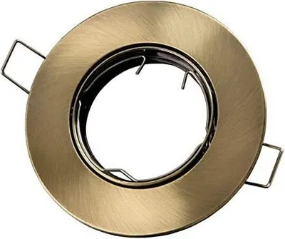 Zdjęcie produktu dla Reflektor wpuszczany GU10 Ø80mm otwór aluminiowy z gniazdem GU5.3 do żarówek LED 50mm żarówki LED G4 MR11 MR16, okrągła patyna