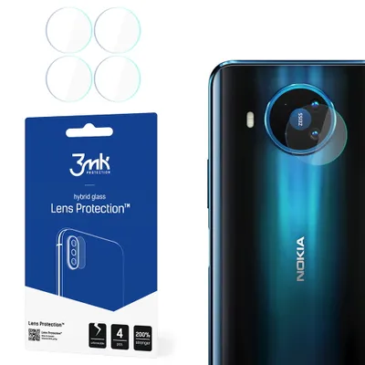 Produktbild von 3mk Hybridglas Lens Protection für Nokia 8.3 5G Kamera Objektiv Kameralinse 0,16mm 6H (4 Stück)