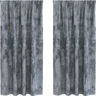 Produktbild von vidaXL Samtvorhänge mit Vorhängen 2 pcs Silber Grau 175 x 140 cm Samt