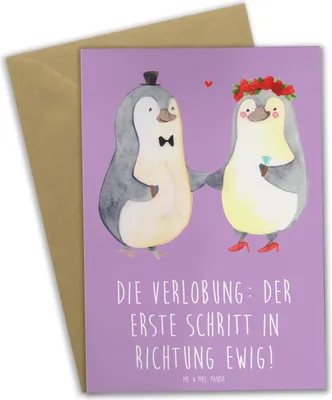 Produktbild von Mr. & Mrs. Panda valentinstagskarte Verlobung Schritt - Lavendeltraum - Geschenk, Brautpaar, hochzeitskarten, Vertrauen, einladungskarten, osterkarte, Grußkarte, Hoffnung