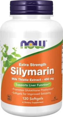 Produktbild von Silymarin Silymarin aus Mariendistel 120 Kapseln Now Foods