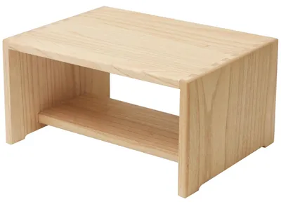 Houten opstapstoel, Paulownia, antislip, met opbergvak, 2 stappen