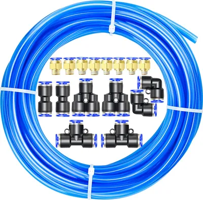 Produktbild von Luftschlauch  10 m PolyurethanLuftschlauch-Set, 8 mm Außendurchmesser x 5 mm Innendurchmesser mit 16 Anschlusssätzen