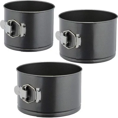 Produktbild von Famanu Springform Set 3 Stück Ø 14 16 18 cm – Hochrandige Backformen mit Antihaftbeschichtung