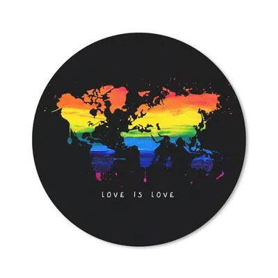 Produktbild von MuchoWow® Mauspad Mousepad Weltkarte - Stolz - Liebe 40x40 cm - Mousepads - Maus Mat - Pad - Mausunterlage - Schreibtisch Accessoires