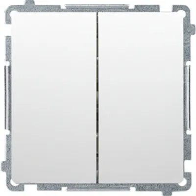 Produktbild von Doppelter Treppenschalter weiß Basic BMW6/2.01/11 Kontakt-Simon