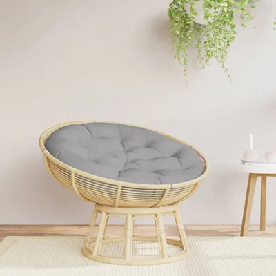 Image de The Living Store Coussin rond gris Ø 100x11 cm Tissu Oxford