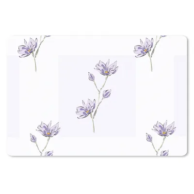 Obrázok produktu pre Podložka pod myš - Kvety - Fialová - Vzory - 60x40cm - Rohožka pod myš