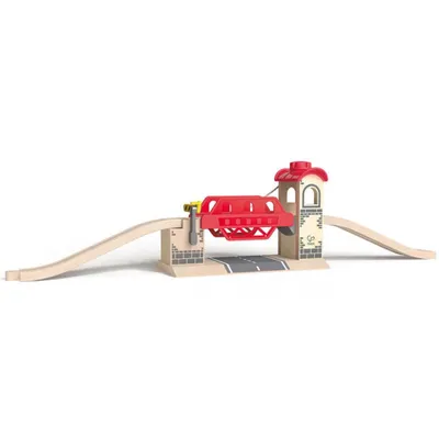 Produktbild von Hape Holz Eisenbahn Zugbrücke - Spielzeug Brücke für Eisenbahn