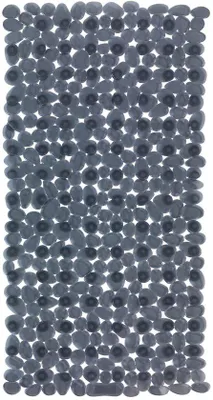 Immagine prodotto di Tappetino antiscivolo per vasca da bagno Ibenzoa® – Grigio antracite, 36 x 71 cm, in plastica con ventose, delicato sulla pelle, 650 g