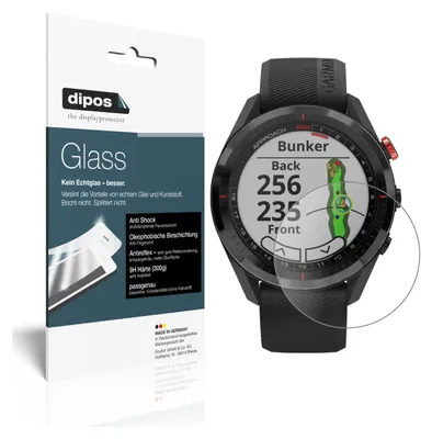 Produktbild von 2x Schutzfolie für Garmin Approach S62 matt - Anti-Shock 9H Folie dipos Glass Kunststoffglas