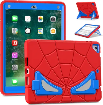 Obrázek produktu pro Ochranný obal pro iPad Air 2 /iPad 6th /iPad 5th /iPad Pro 9,7, robustní nárazuvzdorný stojan pro děti chlapce červené modré