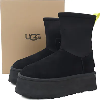 Produktbild von UGG Classic Dipper Pencil Boot Kurzstiefel aus Wildleder, Schwarz, mit Reißverschluss