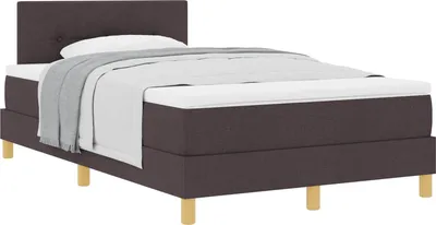 Obrázok produktu pre Posteľ s pružinovým rámom Tmavohnedá 120 x 190 cm látka