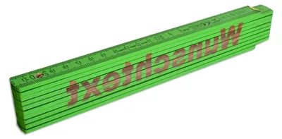 Produktbild von 2m Zollstock mit Gravur und Wunschtext in Grün
