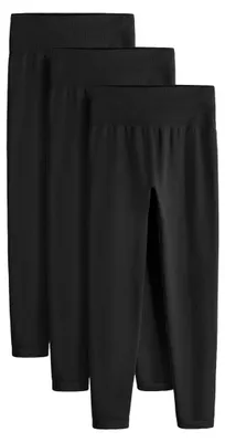 Produktbild von THE SET Damen Active Leggings mit Shaping-Funktion, 3er-Pack Schwarz m