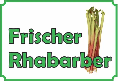 Produktbild von Frischer Rhabarber Verkaufsschild  Hofladen Verkaufsförderung A2 Rückseite selbstklebend