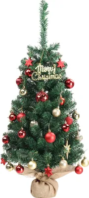 Produktbild von Künstlicher Weihnachtsbaum 90cm 100 Zweige, Basis aus Baumwolle und Leinen, PVC-Material, Weihnachtsbaum, grün