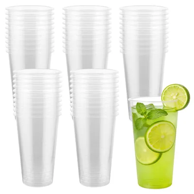 50 wiederverwendbare Plastikbecher 0,5 l transparent 500 ml