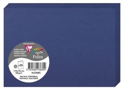 Image de Carte C6 double 210g bleu roi