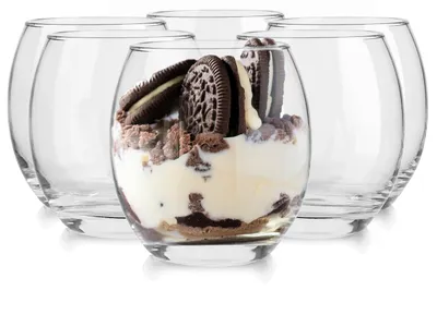 6 Dessertgläser aus Glas, 350 ml, spülmaschinengeeignet