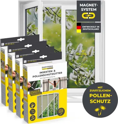 Immagine prodotto di Set di 4 zanzariere magnetiche EASYmaxx Insect Protect e polline - fino a 110x130cm