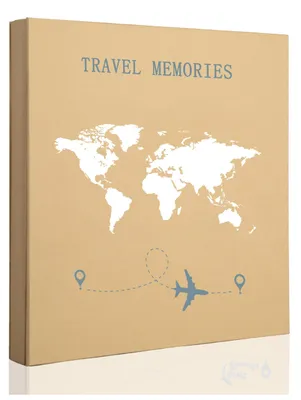Produktbild von Reise Fotoalbum 4x6 Zoll für 600 Fotos mit Weltkarten-Design