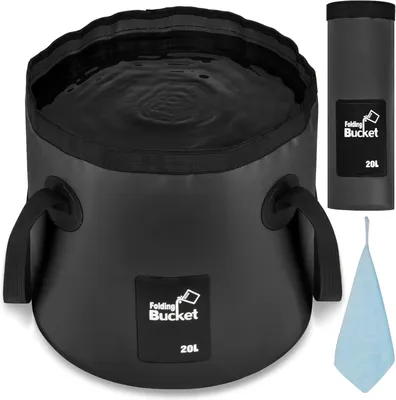 Imagen del producto de Contenedor de agua plegable, 20 litros, ligero, de color , ideal para camping