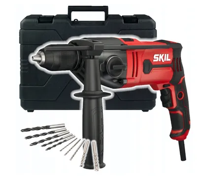 Obrázok produktu pre Skil 6745 GA, Pištoľová vŕtačka, Rýchloupínanie, Čierna, Červená, 1,3 cm, 3200 ot/min, 5 cm