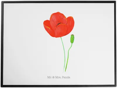 Produktbild von Mr. & Mrs. Panda Schreibunterlage Blume Mohnblume - Weiß - Geschenk, Blumen Deko, Motivation, schreibtischunterlagen, Unterlage Schreibtisch, Tischunterlage, tischpad