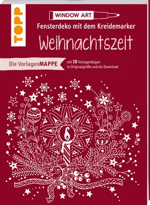 Produktbild von Vorlagenmappe Fensterdeko mit dem Kreidemarker - Weihnachtszeit