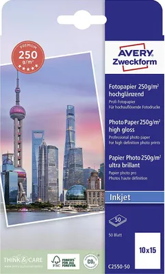 Zdjęcie produktu dla AVERY ZWECKFORM Fotopapier "Premium Inkjet" C2550-50 665999 4004182244166