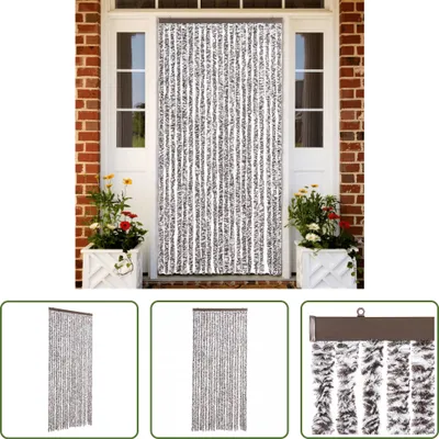 Immagine prodotto di The Living Store Tenda zanzariera marrone e beige 90x200 cm in ciniglia