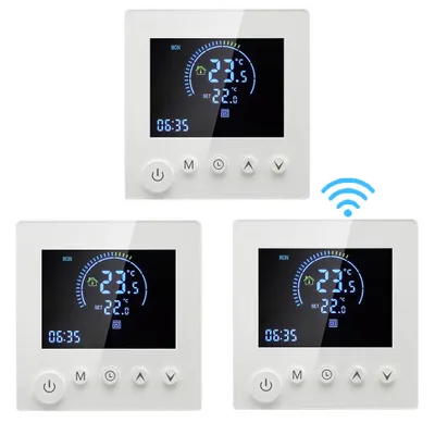 Zdjęcie produktu dla 3X Inteligentny termostat Tuya WiFi 3A Ogrzewanie wody Termostat pokojowy Ogrzewanie podłogowe Programowalny wyświetlacz LCD Termometr wewnętrzny, sterowanie głosowe Amazon Google Home