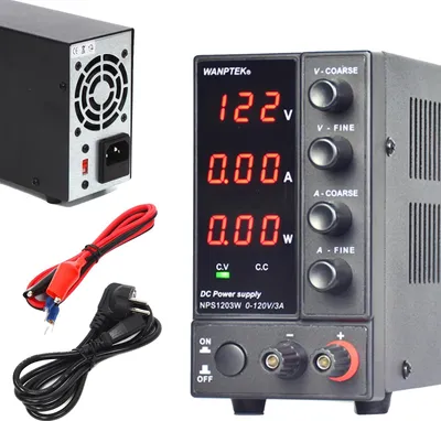 Produktbild von Laborstromversorgung, 0-120 V Ausgangsspannung, 3 A Ausgangsstrom, 360 W Leistungsaufnahme, digitales Display, Präzisionsregler