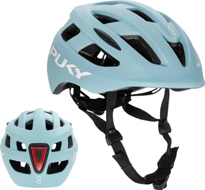 Produktbild von PUKY Helmet | Kinder Fahrradhelm S: 48-55 cm Blau | Leichtgewicht 220g | Maximaler Schutz & Belüftung | 360° Sichtbarkeit durch Licht-Modul | Ideal für Sicherheit und Komfort auf dem Fahrrad